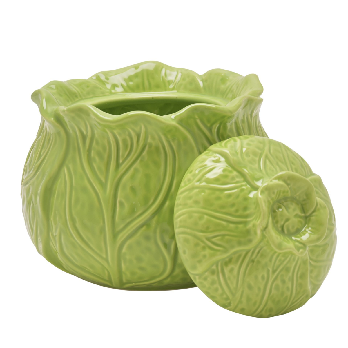 Cabbage Lidded Storage Jar