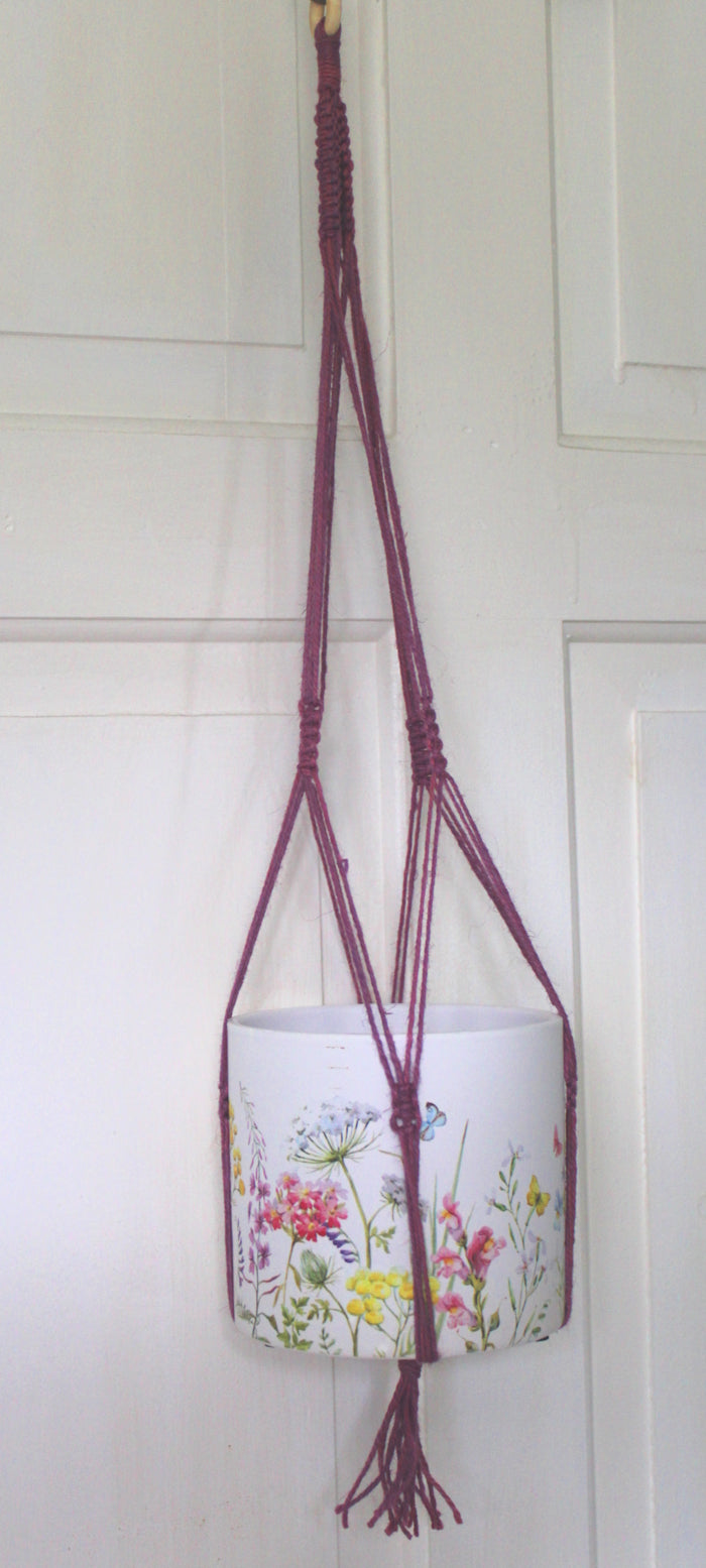 Macrame Pot Hangers -  Lilac