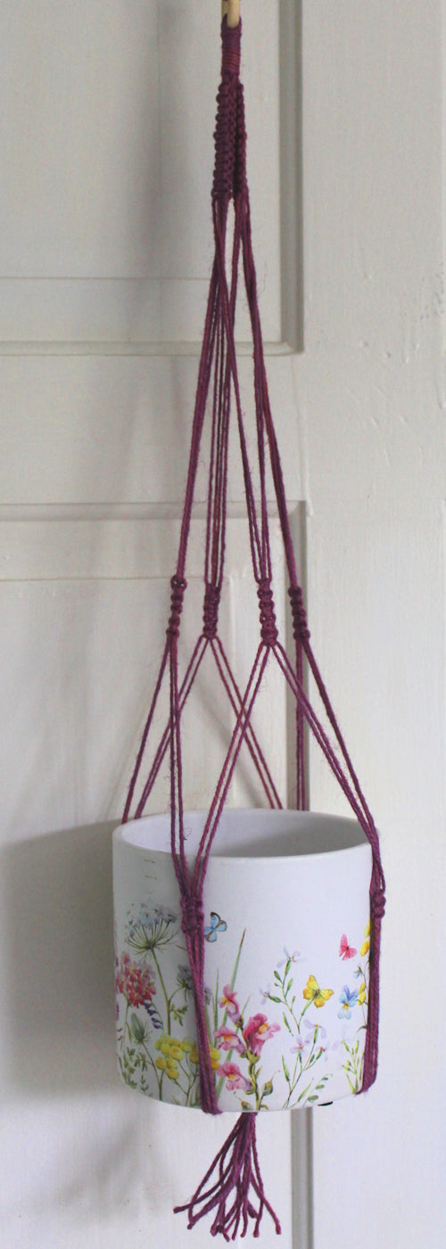 Macrame Pot Hangers -  Lilac