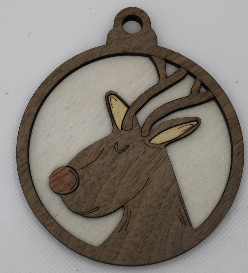 Handcrafted Wooden Christmas Charm Set – 4 Unique Decorations