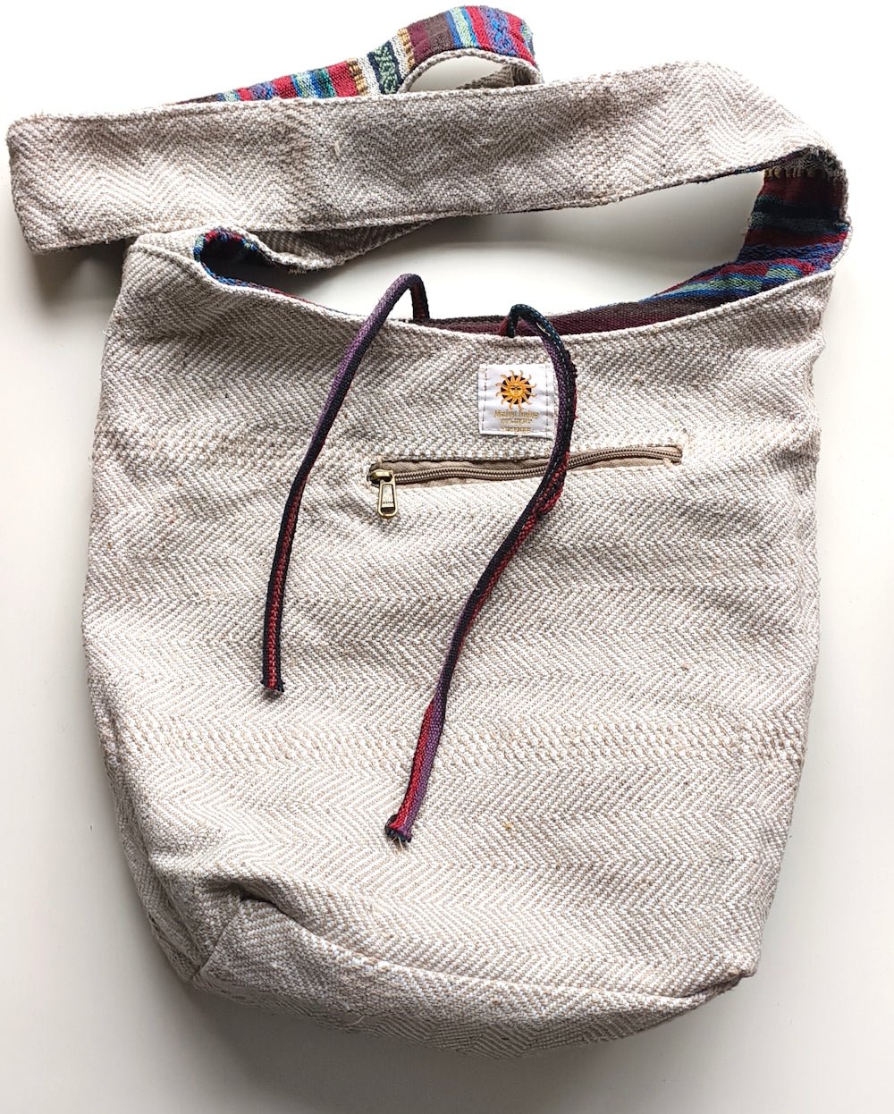 Reversable Folklore Weave Everyday Hemp Bag