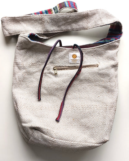 Reversible Folklore Weave Everyday Hemp Bag