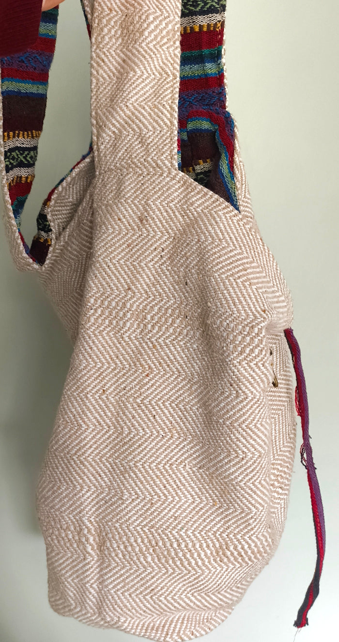 Reversable Folklore Weave Everyday Hemp Bag