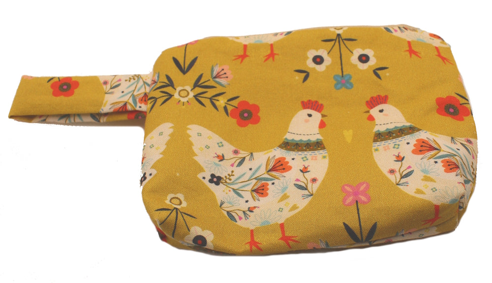 Chicken Folk - Handmade Pouch Trio