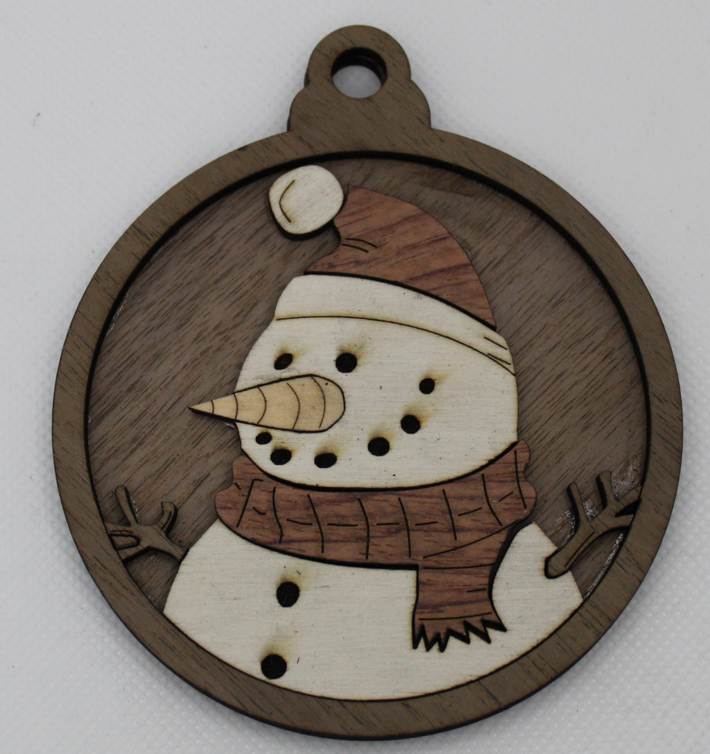 Handcrafted Wooden Christmas Charm Set – 4 Unique Decorations