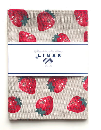 Strawberries Lithuanian Linen Tea Towel