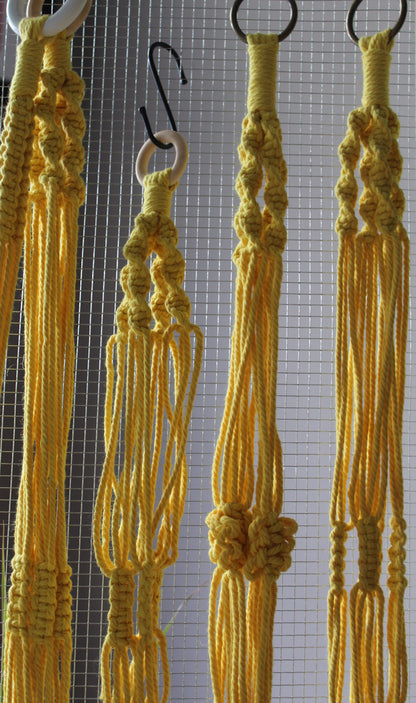 Macrame Pot Hangers - Yellow